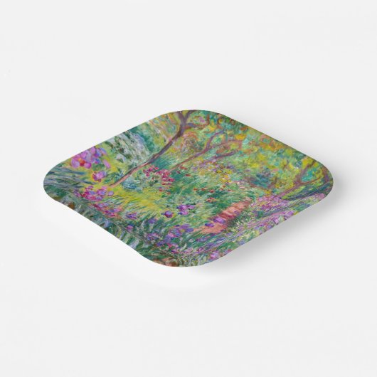 Claude Monet - De Iris Tuin in Giverny Papieren Bordje (Gebogen)