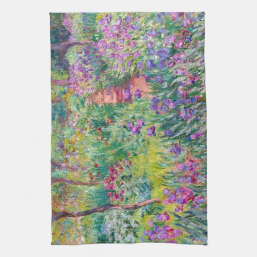 Claude Monet - De Iris Tuin in Giverny Theedoek (Verticaal)