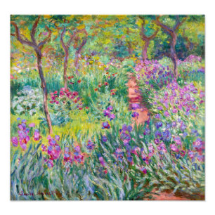 Claude Monet - De Irisentuin in Giverny Foto Afdruk