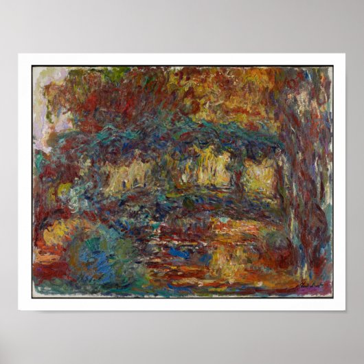 Claude Monet | De Japanse brug Poster (Voorkant)