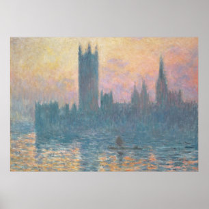 Claude Monet De Kamers van het Parlement, Sunset Poster