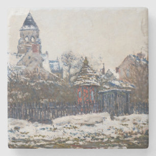 Claude Monet - De kerk in Vetheuil Stenen Onderzetter