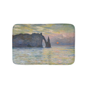 Claude Monet - De klif, Etretat, zonsondergang Badmat