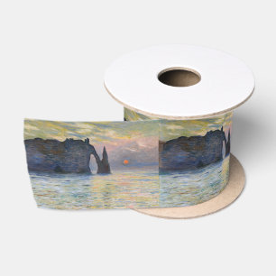 Claude Monet - De Klif, Etretat, Zonsondergang Lint