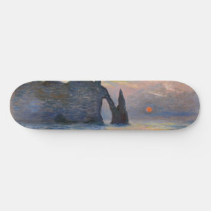 Claude Monet - De Klif, Etretat, Zonsondergang Skateboard