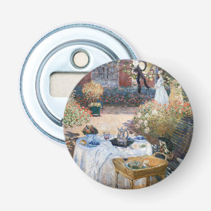 Claude Monet - De lunch, decoratief paneel Button Flesopener