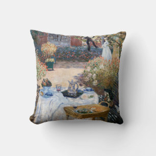 Claude Monet - De lunch, decoratief paneel Kussen