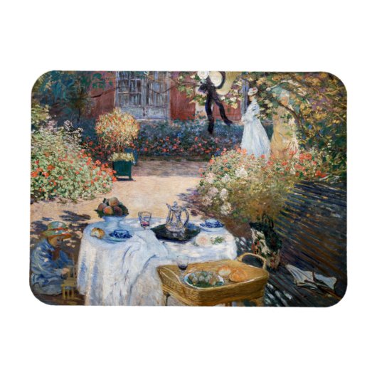 Claude Monet - De lunch, decoratief paneel Magneet (Horizontaal)