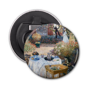 Claude Monet - De Luncheon, decoratief paneel Button Flesopener