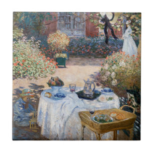 Claude Monet - De Luncheon, decoratief paneel Tegeltje