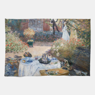 Claude Monet - De Luncheon, decoratief paneel Theedoek