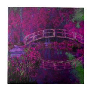 Claude Monet De paarse brug van Japan Tegeltje