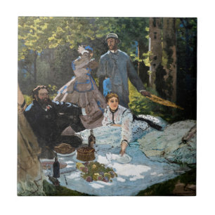 Claude Monet - De picknick op het gras, rechterpan Tegeltje