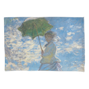 Claude Monet - De promenade, Vrouw met een parasol Kussensloop