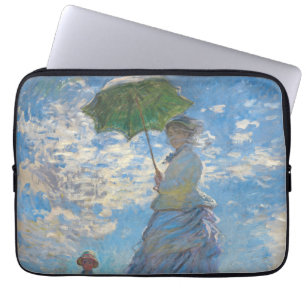 Claude Monet - De promenade, Vrouw met een parasol Laptop Sleeve
