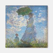 Claude Monet - De promenade, Vrouw met een parasol Magneet (Voorkant)
