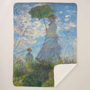 Claude Monet - De promenade, Vrouw met een parasol Sherpa Deken