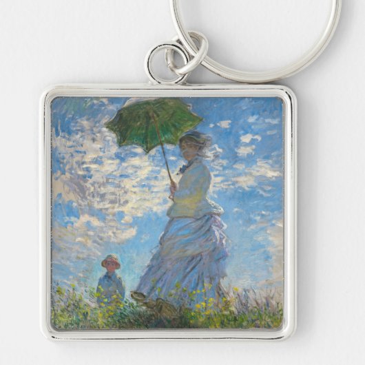 Claude Monet - De promenade, Vrouw met een parasol Sleutelhanger (Voorkant)
