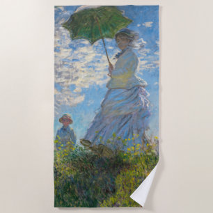 Claude Monet - De promenade, Vrouw met een parasol Strandlaken