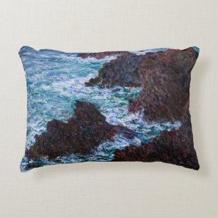 Claude Monet - De rotsen bij Belle-Ile, Wilde Kust Accent Kussen