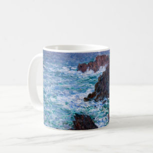 Claude Monet - De rotsen bij Belle-Ile, Wilde Kust Koffiemok