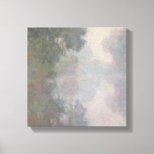 Claude Monet   De Seine in Giverny, Morning Mists Canvas Afdruk
