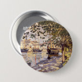 Claude Monet. De Seine in Rouen Ronde Button 7,6 Cm (Voorkant /achterkant)