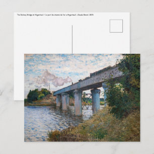 Claude Monet - De spoorbrug bij Argenteuil Briefkaart