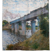 Claude Monet - De spoorwegbrug in Argenteuil Douchegordijn (Voorkant)