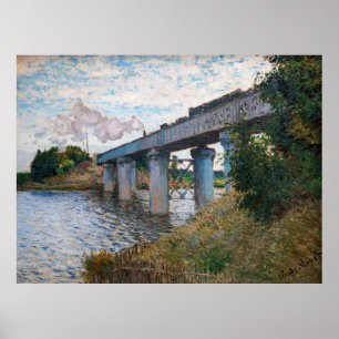 Claude Monet - De spoorwegbrug in Argenteuil Poster