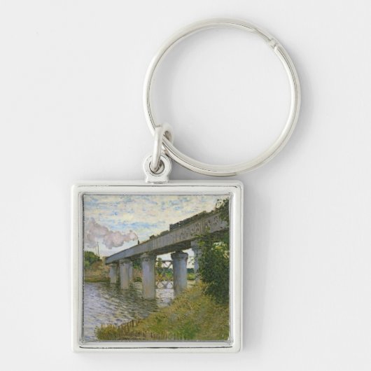 Claude Monet | De spoorwegbrug in Argenteuil Sleutelhanger (Voorkant)