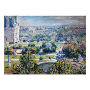 Claude Monet - De Tuilerieën Foto Afdruk