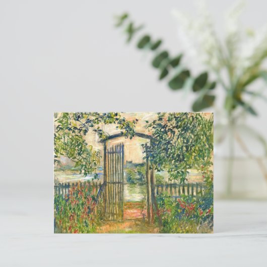 Claude Monet De tuin in Vetheuil Briefkaart (Staand voorkant)