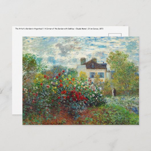 Claude Monet - De tuin van de kunstenaar in Argent Briefkaart (Voorkant / Achterkant)