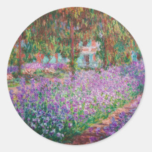Claude Monet - De tuin van de kunstenaar in Givern Ronde Sticker