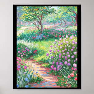 Claude Monet De Tuin Van De Kunstenaar In Giverny  Poster
