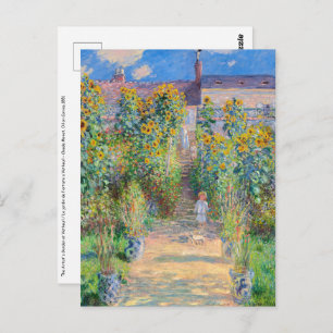 Claude Monet - De tuin van de kunstenaar in Vetheu Briefkaart