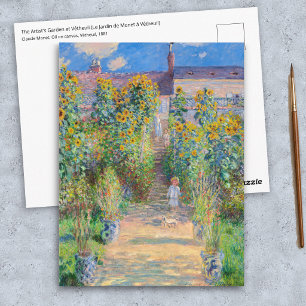 Claude Monet - De tuin van de kunstenaar in Vetheu Briefkaart