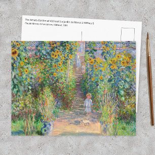Claude Monet - De tuin van de kunstenaar in Vetheu Briefkaart
