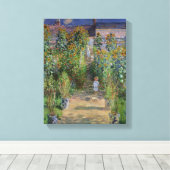 Claude Monet | De tuin van de kunstenaar in Vetheu Canvas Afdruk (Insitu (Houten vloer))