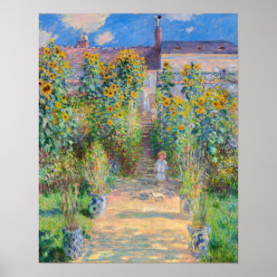 Claude Monet - De tuin van de kunstenaar in Vetheu Poster
