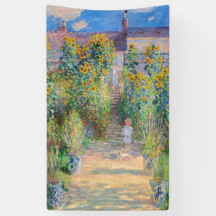 Claude Monet - De tuin van de kunstenaar in Vetheu Spandoek