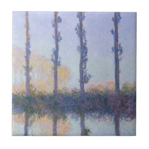 Claude Monet de Vier Bomen Tegeltje