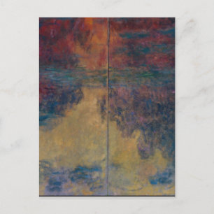 Claude Monet - De waterlelievijver in de avond Briefkaart
