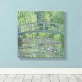 Claude Monet | De waterpas Pond: Groene harmonie Canvas Afdruk (Insitu (Houten vloer))
