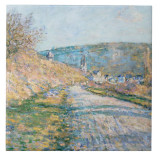 Claude Monet - De weg naar Vétheuil Tegeltje