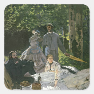 Claude Monet   Dejeuner sur l'Herbe, Chailly Vierkante Sticker