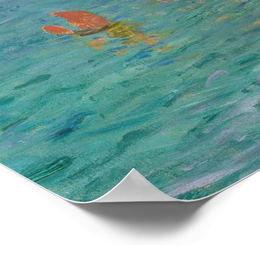 Claude Monet - Etretat: Beach and Falaise d'Amont Poster (Hoek)