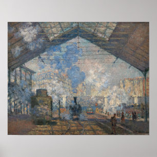 Claude Monet - Exterieur van het Gare Saint-Lazare Poster