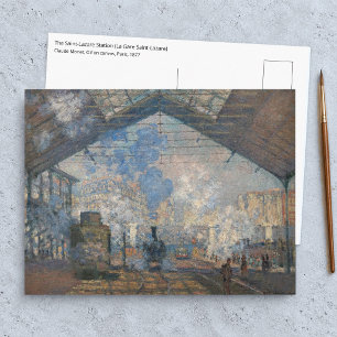 Claude Monet - Exterieur zicht op het station Sain Briefkaart